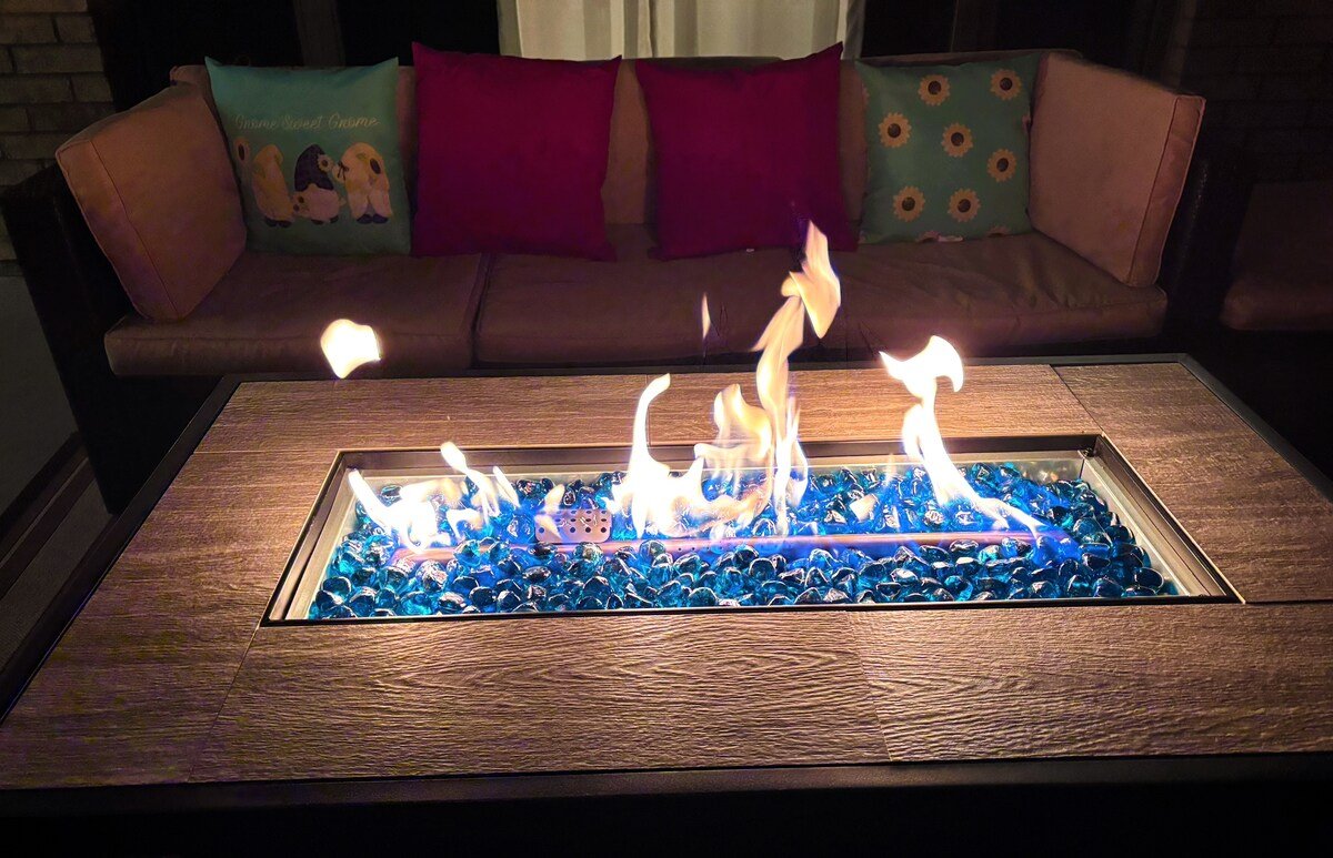 Backyard patio seating